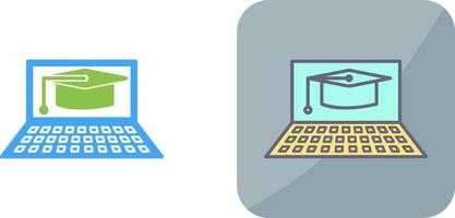 Unique Online Graduation Icon Design vector