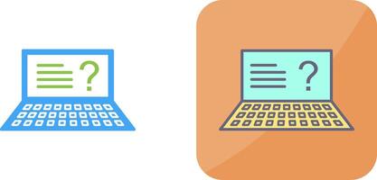Unique Online Exam Icon Design vector