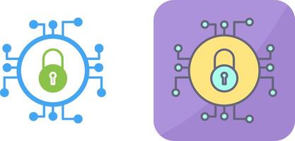 Unique Data Security Icon Design vector