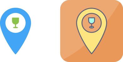 Unique Bar Location Icon Design vector