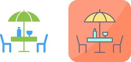 Unique Cafe Table Icon Design vector