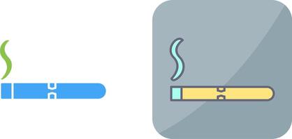 Unique Lit Cigar Icon Design vector