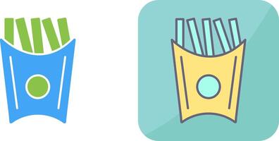 Unique French Fries Icon Design vector