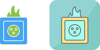 Unique Fire in Socket Icon Design vector