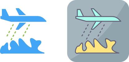 Unique Firefighter Plane Icon Design vector