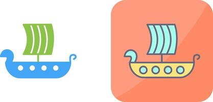 Viking Ship Icon Design vector