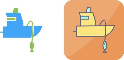 Fishing Boat Icon Design vector