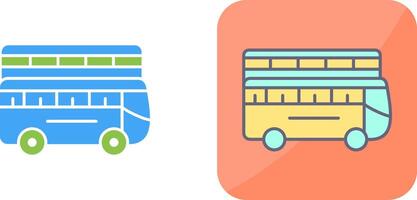 Double Bus Icon Design vector
