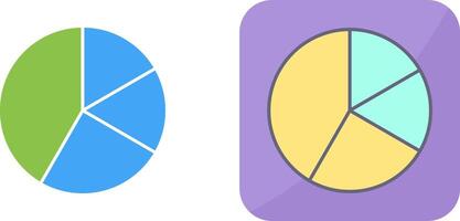 Pie Chart Icon Design vector