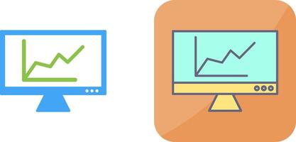 Online Graph Icon Design vector