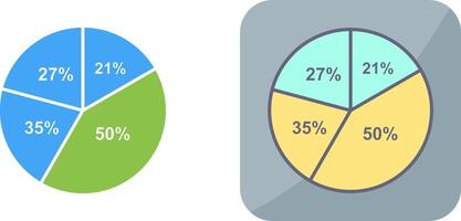 Pie Chart Icon Design vector