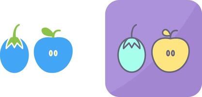 frutas y verduras icono diseño vector