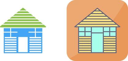 Wood Cabin Icon Design vector