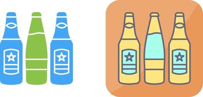 cerveza botellas icono diseño vector