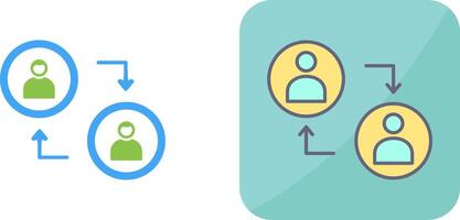 Connected Profiles Icon Design vector