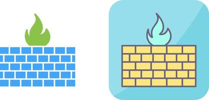 Firewall Icon Design vector