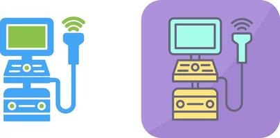 Ultrasound Machine Icon Design vector