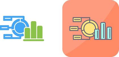 Pie Chart Icon Design vector