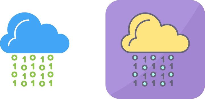 Cloud Coding Icon Design vector