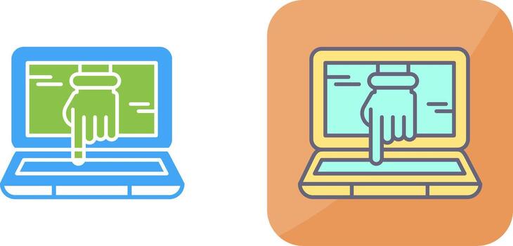 computadora hackear icono diseño vector