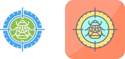 Bug Target Icon Design vector