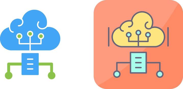 Cloud Computing Icon Design vector