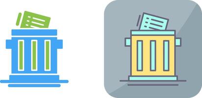 Trash List Icon Design vector