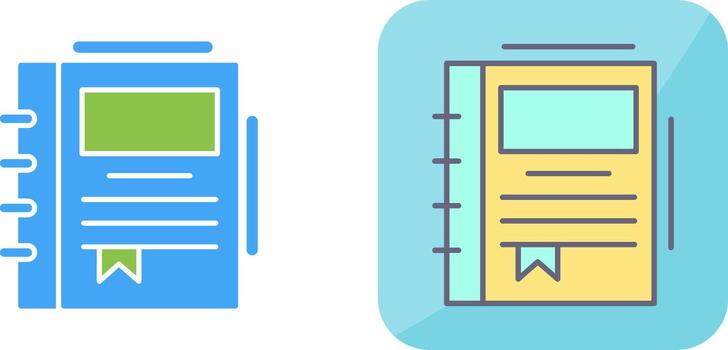 Spring Notebook Icon Design vector