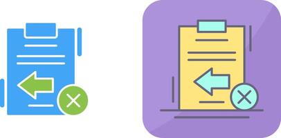 Return Failed Icon Design vector