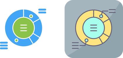 diseño de icono de gráfico circular vector