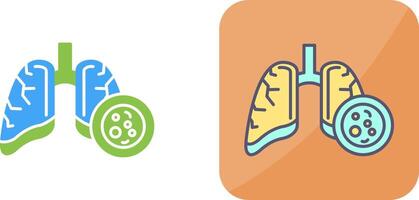 Lung Cancer Icon Design vector