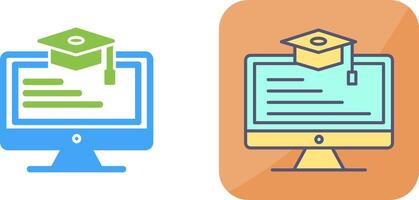 Online Learning Icon Design vector
