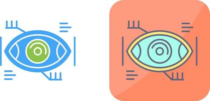 Eye Recongnition Icon Design vector