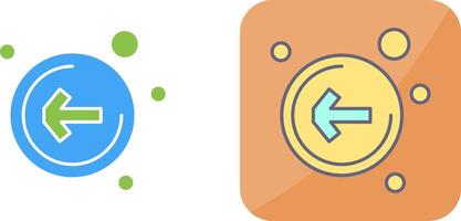 Left Arrow Icon Design vector