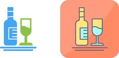 White Wine Icon Design vector