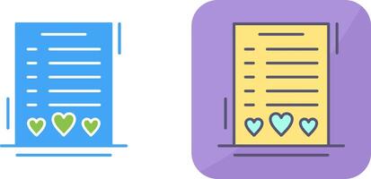 Wishlist Icon Design vector