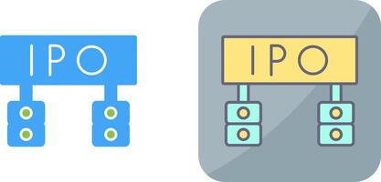 Ipo Icon Design vector