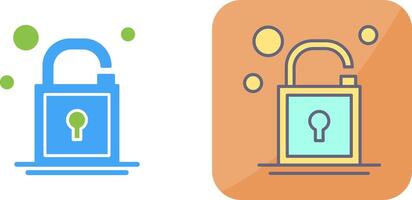 Open Lock Icon Design vector
