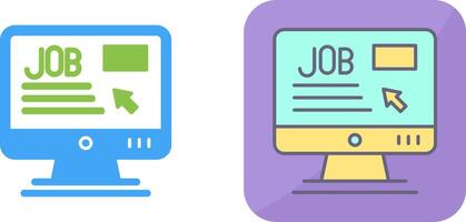 Online Job Icon Design vector