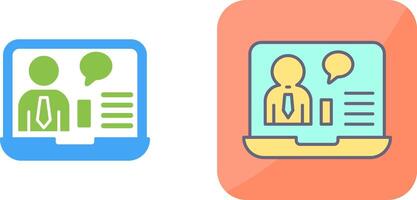 Online Job Interview Icon Design vector