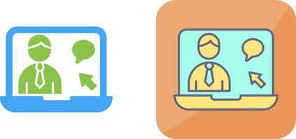 Online Interview Icon Design vector