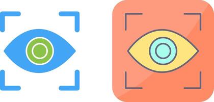 Eye Scan Icon Design vector