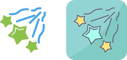 Falling Stars Icon Design vector