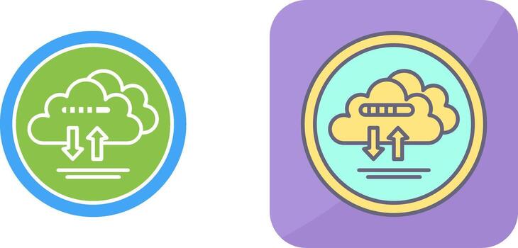 Cloud Data Icon Design vector