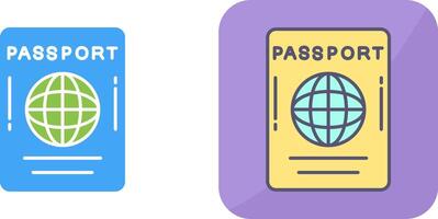 diseño de icono de pasaporte vector