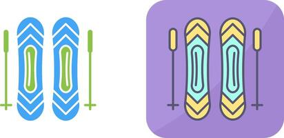 Ski Sticks Icon Design vector