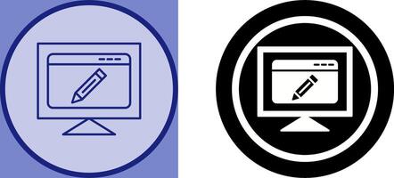 Edit Webpage Icon Design vector