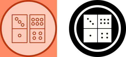 Domino Game Icon Design vector