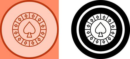 Spade Chip Icon Design vector