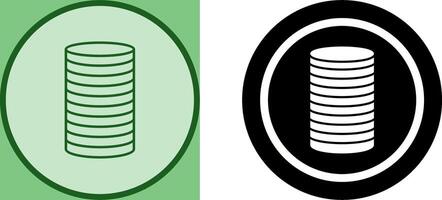 Stack of Coins Icon Design vector